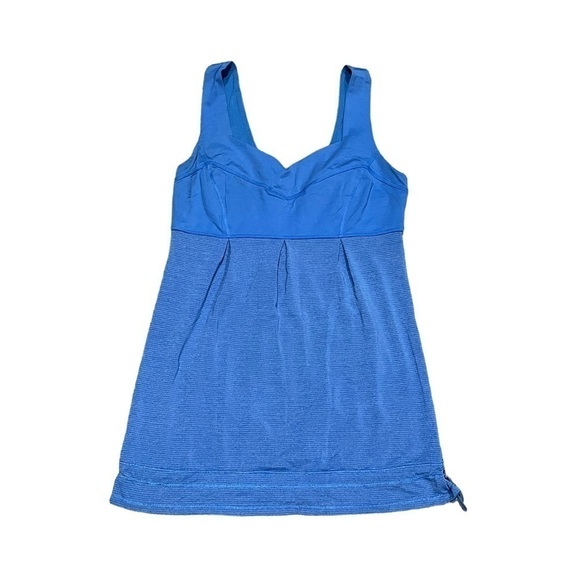 Lululemon Run Tame Me Tank Top Heathered Porcelaine Drawstring Yoga Womens Sz 8 - Picture 2 of 6